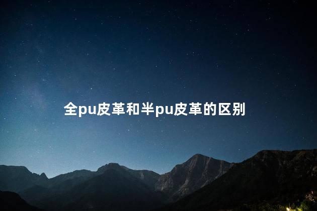 全pu皮革和半pu皮革的区别